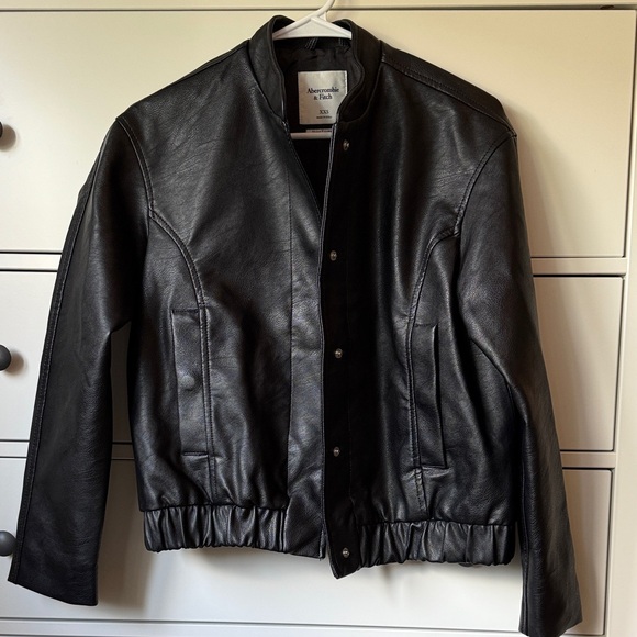 Abercrombie & Fitch leather jacket - Picture 1 of 5